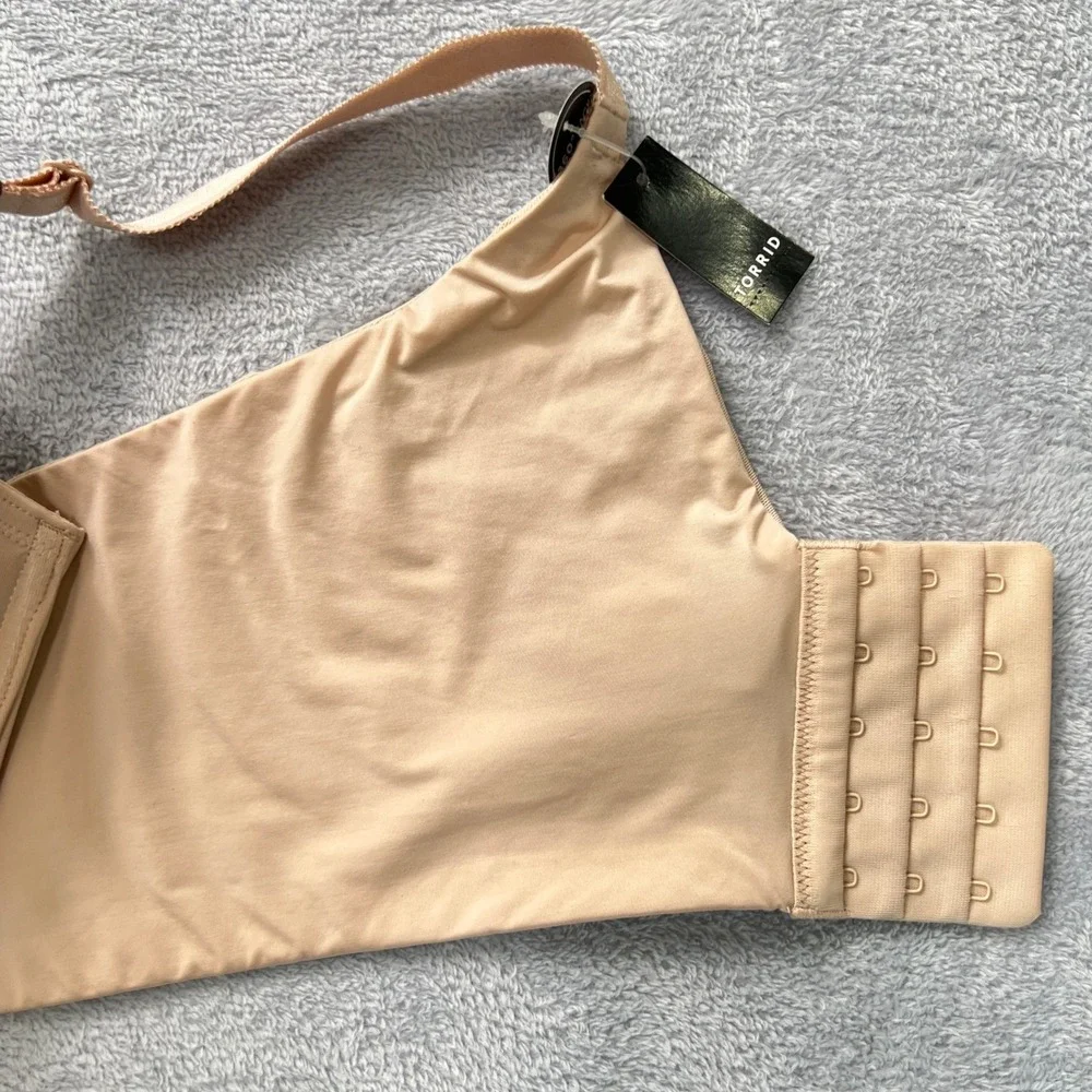 Torrid 44F Perfect T-Shirt Bra‎ Lightly Lined Underwire Nude NWT Full Coverage - Picture 8 of 10